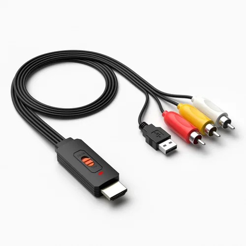 Miniatura 7 de Convertidor HDMI a AV Adaptador de convertidor compuesto HDMI a RCA, compatible con PAL/NTSC, soporte 1080P, compatible con Roku/Fire