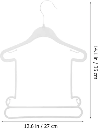 Miniatura 6 de ULTECHNOVO Perchas para niños, paquete de 100 perchas para niños, 10 piezas, para armario, no lavandería, pantalones, camisa, perchero