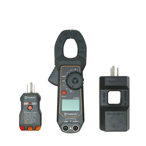 Miniatura 16 de Southwire 10037K - Kit de prueba eléctrica con multímetro de función completa, detector de voltaje sin contacto y probador de tomacorrientes