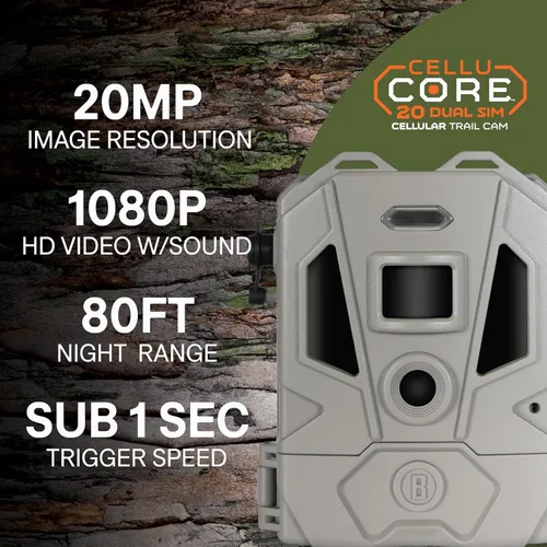 Miniatura 4 de Bushnell CelluCORE 20 Dual SIM - Cámara de rastreo celular de 20 MP y video HD de 1080p, visión nocturna infrarroja sin brillo, conectividad