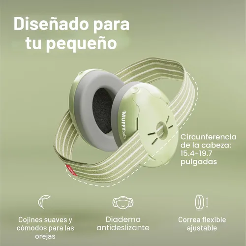 Miniatura 2 de Alpine Muffy Baby - Protección de oídos para bebés y niños pequeños de hasta 36 meses - Certificado CE y ANSI - Orejeras con reducción de ruido
