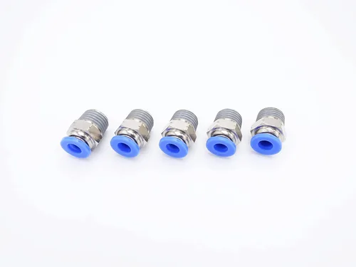 Miniatura 12 de Accesorio de conexión de empuje 5/32" Tubo OD x 10-32 UNF rosca macho, Conectores neumáticos de aire y agua de empuje rápido rectos para macho