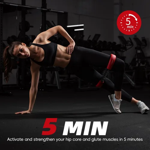 Miniatura 5 de Sistema de bandas de cadera y núcleo, bandas de resistencia de bucle para estirar y entrenar, bandas de glúteos para mujeres, bandas de halo