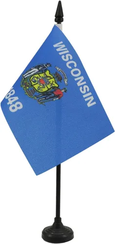 Miniatura 27 de Bandera de mesa de Colorado de 4 x 6 pulgadas, bandera de escritorio del estado de Colorado de EE. UU., 5.9 x 3.9 in, palo y base de plástico negro