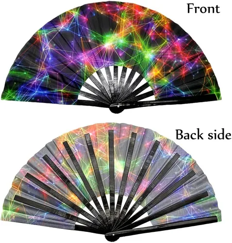 Miniatura 4 de Ventilador de mano plegable – Ventilador de mano plegable ligero y decorativo para verano, viajes, boda, fiesta, cosplay, regalos – Ventilador