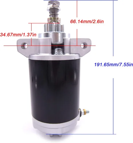 Miniatura 3 de SouthMarine Motor de barco 66M-81800-00 66M-81800-01 66M-81800-02 Motor de arranque para Yamaha 9.9HP 15HP 4 tiempos fueraborda, para Sierra