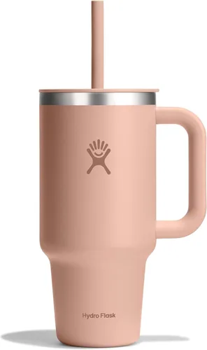 Miniatura 38 de Hydro Flask Vaso de Viaje con Asa, Tapa y Pajita - Acero Inoxidable Aislado en 24 Oz Aloe