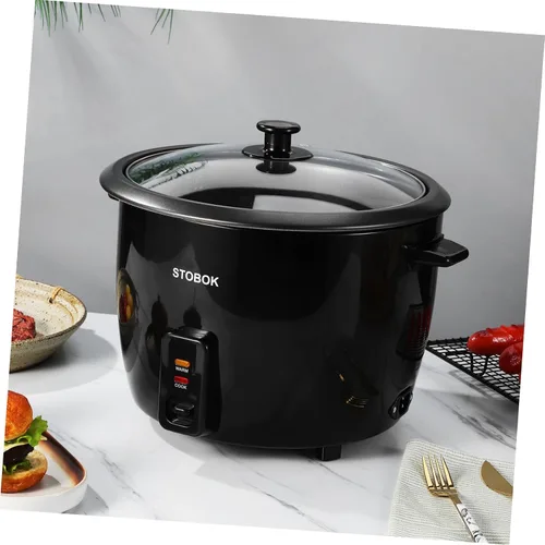 Miniatura 6 de Healifty Arrocera eléctrica portátil con tapa transparente, olla multifuncional para guisos de papilla de arroz, sopas y alimentos al vapor
