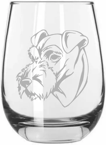 Miniatura 9 de Sakhalin Husky Dog - Copa de vino grabada personalizada de 15.25 onzas sin tallo