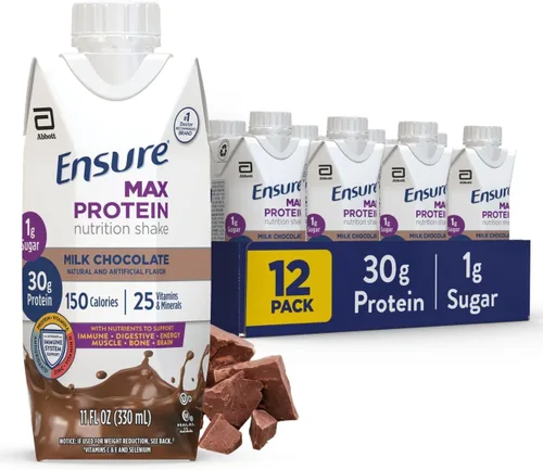 Miniatura 9 de Ensure Max Protein Nutrition Batido, con 0.03 onzas de proteína, 0.03 onzas de azúcar, batido alto en proteínas, pastel de queso de cereza, 11 onzas