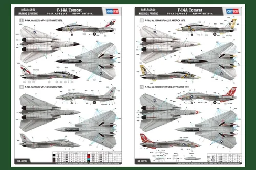 Miniatura 4 de Hobby Boss HY80276 F-14A Tomcat Kit de construcción de modelo de avión