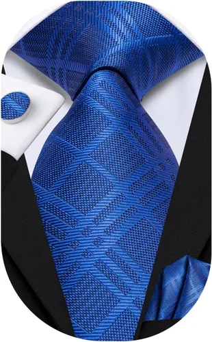 Miniatura 66 de Dubulle Corbata tejida de cachemira para hombre y gemelos de pañuelo para hombre, conjunto de gemelos para boda formal y negocios