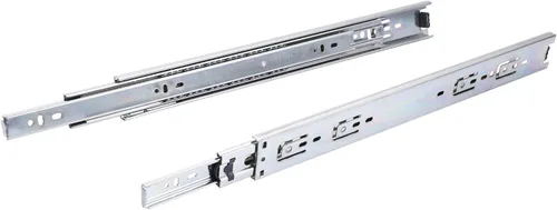 Miniatura 6 de 6 pares de deslizadores de cajón de 20 pulgadas de hardware de 3 secciones con rodamiento de bolas de extensión completa con montaje lateral