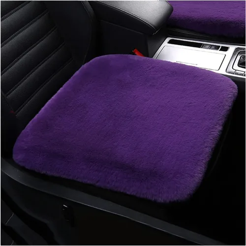 Miniatura 19 de LoveisLove Cojín de asiento de automóvil para asiento de conductor, almohadilla de asiento de felpa sintética, suave, cómoda, cálida, silla de Negro