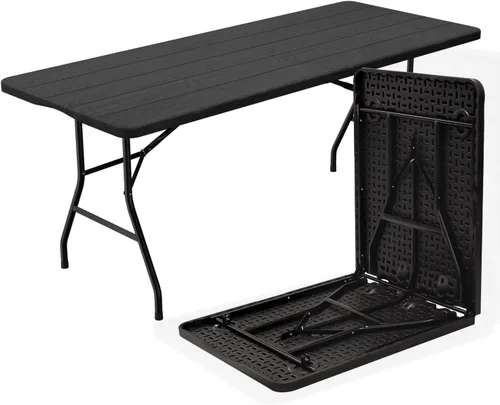 Miniatura 11 de Mesa plegable de plástico resistente de 48 pulgadas de ancho x 24 pulgadas de profundidad x 29.5 pulgadas de alto, altura ajustable, de 4 pies, mesa