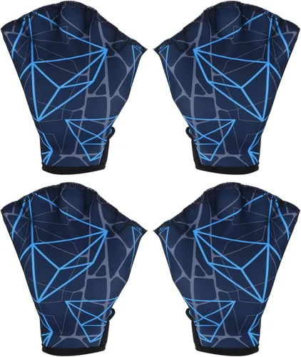 PATIKIL Guantes acuáticos de natación guantes de natación con malla de impresión de resistencia al agua accesorios de entrenamiento para natación y