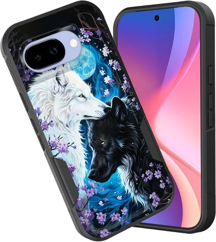 Miniatura 61 de Funda para Pixel 6A, funda híbrida de doble capa resistente a prueba de golpes de policarbonato duro de silicona suave TPU para Google Pixel 6A