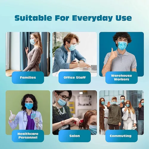 Miniatura 7 de Disposable Face Masks Blue/Black/White/Pink/Pattern for General Use & Medical Grade Astm Level 2 (Group 004)
