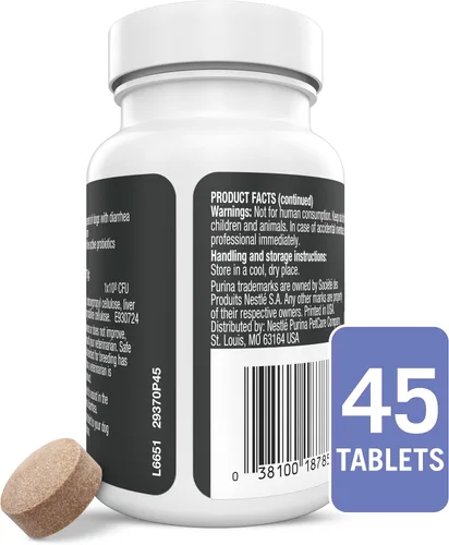 Miniatura 8 de Purina Pro Plan - Suplementos veterinarios Fortiflora Probióticos para perros, tabletas masticables para salud digestiva intestinal y diarrea