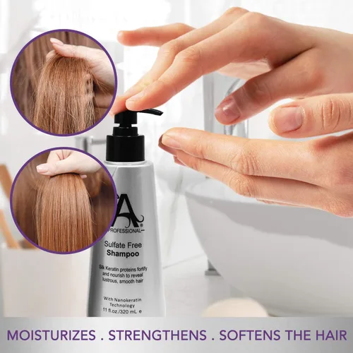 Miniatura 4 de Inova Professional Silk Keratin Smooth Protection Champú sin sulfatos (3.4 onzas), blanco