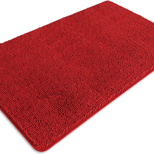 Miniatura 66 de Alfombra de baño pequeña de 12 x 18 pulgadas, lavable y absorbente, antideslizante, alfombra de baño de felpilla gruesa y suave para baño, ducha
