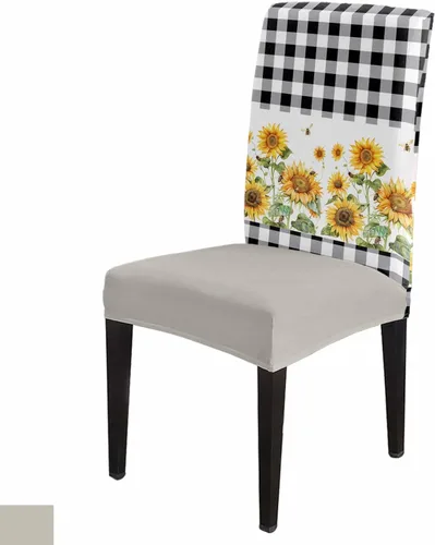 Miniatura 18 de Funda para silla de comedor, diseño de árbol de Navidad, leopardo, rojo, verde, negro, blanco, copos de nieve, protector para silla de invierno
