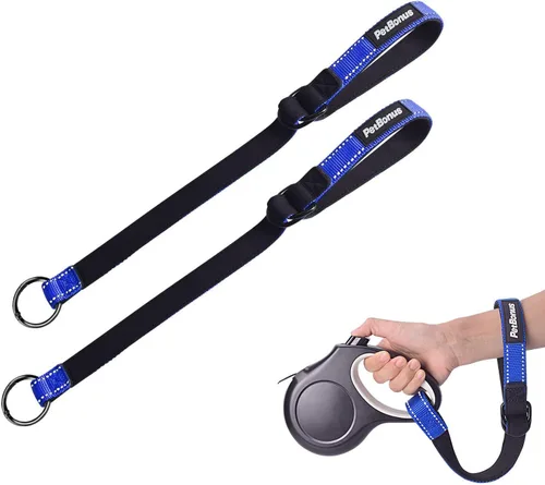 Miniatura 9 de PetBonus Correa corta para perro, correa de seguridad para correa retráctil para perro, diseño reflectante y mango acolchado suave ajustable, capa