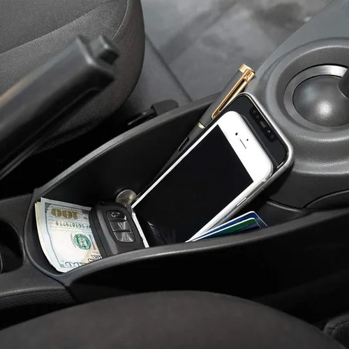 Miniatura 4 de Reposabrazos de plástico ABS Consola central Freno de mano Caja de almacenamiento Guante Teléfono Bandeja Organizadores para Mercedes Benz Smart 453
