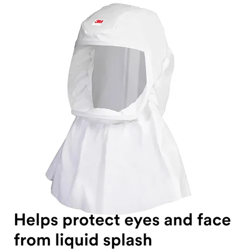 Miniatura 5 de 3M Versaflo S-433S-5 - Capucha con suspensión de cabeza integrada, pequeño/mediano, 5 EA/funda, color blanco