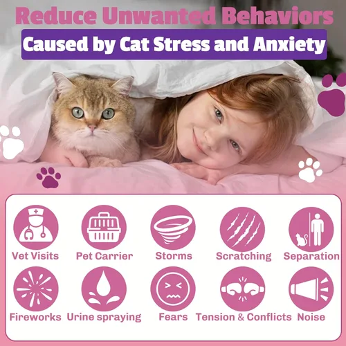 Miniatura 3 de Aerosol de feromonas calmante para gatos, aerosol de feromonas calmantes para gatos, solución antiansiedad para mascotas que reduce arañazos, orina