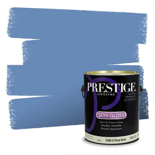 Miniatura 934 de Pintura Exterior + imprimación PRESTIGE, todo-en-uno, 1 galón, acabado mate, color comparable al Valspar* Royal Gray* VS151-Gris real