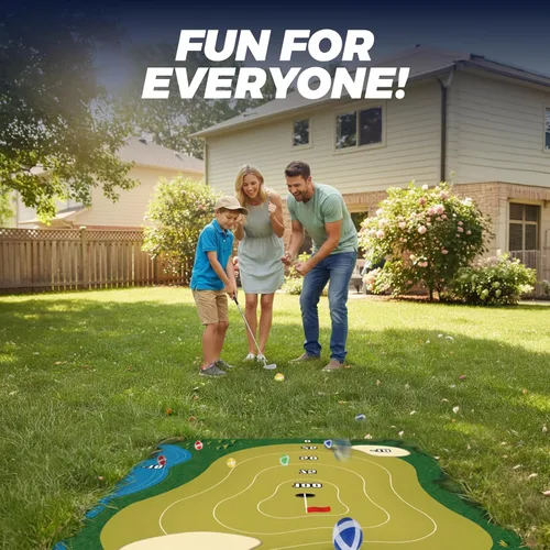 Miniatura 7 de TOY Life Chipping - Tapetes de práctica de golf, juego de golf, tapete de entrenamiento para interiores y exteriores, para adultos, familia, niños