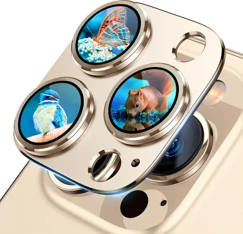Miniatura 29 de Uyiton Compatible con iPhone 17 Pro Protector de Lente de Cámara - [No Fácil de Romper][Fuerte Adsorción][Compatible con Fundas] Cubierta de Titanio