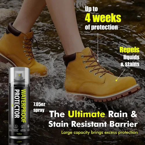 Miniatura 2 de Spray Protector de Zapatos: Spray Impermeable para Manchas de Lluvia y Suciedad, Protección Nano para Zapatillas, Gamuza, Cuero, Botas, Sombrero