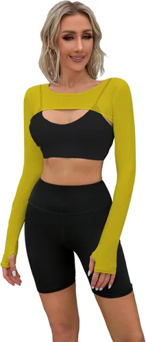 Miniatura 7 de Chal refrescante con mangas para protección solar, camisetas para mujer para golf, equitación, conducción Caqui
