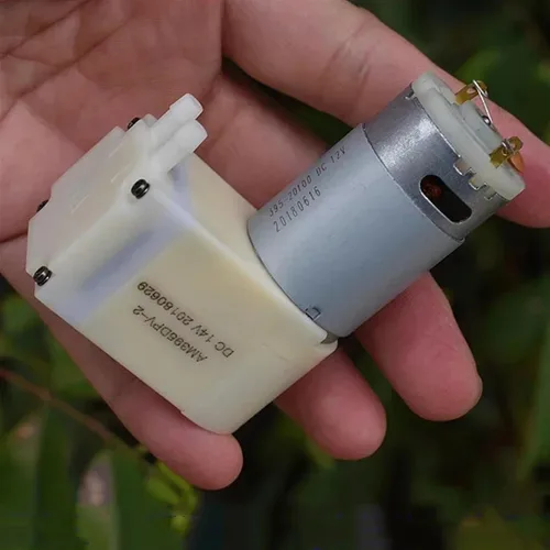 Miniatura 4 de DC 12V-15V Gran Flujo Mini 395 Motor Bomba de aire de vacío Bomba de diafragma de succión de presión negativa DIY Packer Inflador Tanque de acuario
