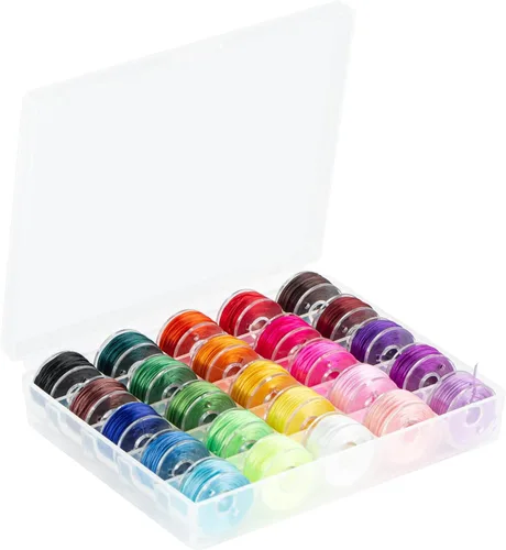 Hobbyworker Kit de cordón elástico de 25 colores para hacer pulseras, cuentas, collares y suministros de manualidades, cuerda elástica (19.7