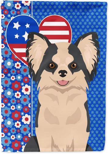 Miniatura 205 de Caroline's Treasures WDK5119GF - Bandera de jardín americana de Airedale Terrier de Estados Unidos, color negro y tostado, bandera decorativa