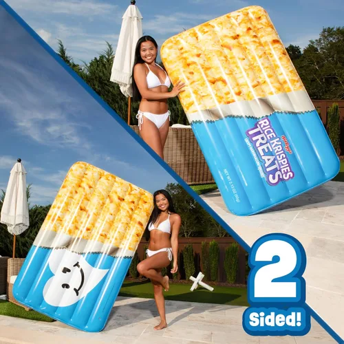 Miniatura 4 de Giant Rice Krispies - Flotador inflable para piscina, 6 pies, extra grande, balsa, playa y lago, tumbona de bronceado, vinilo duradero