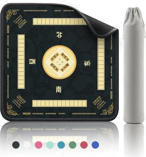 Miniatura 9 de 2F22E Alfombrilla de Mahjong, alfombrilla antideslizante de reducción de ruido para mesa, alfombrilla de Mahjong de 32.4 * 32.4 pulgadas para póker