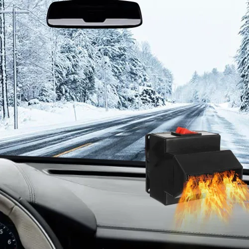 Miniatura 8 de MASO - Calefactor portátil para coche de 12V 150W - Ventilador de alta potencia para parabrisas de automóvil, calentamiento rápido, descongelador