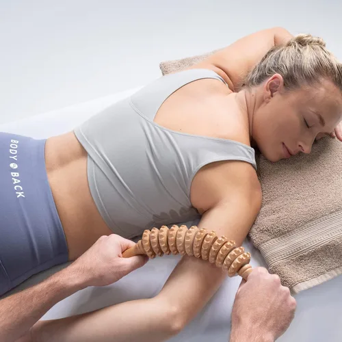 Miniatura 3 de Body Back Rodillo curvo de terapia de madera para maderoterapia, drenaje linfático, masaje de celulitis y rodillo de masaje, herramienta de masaje
