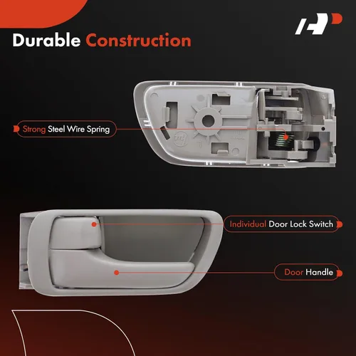 Miniatura 4 de A-Premium Manijas interiores interiores para puertas compatibles con Toyota Camry 2002 2003 2004 2005 2006, color beige, juego de 2 piezas, parte
