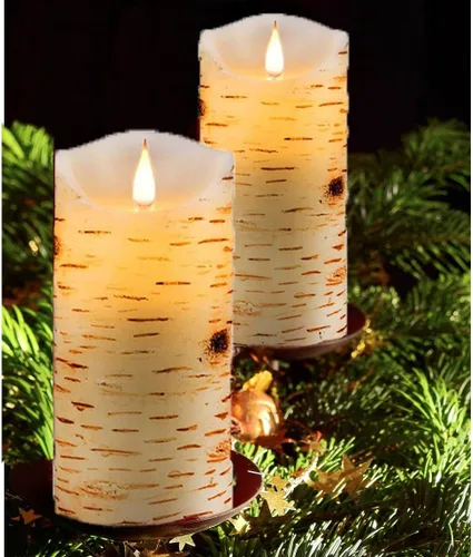 Miniatura 3 de Velas LED sin llama con pilas, con mecha 3D, control remoto de 10 teclas, temporizador de 24 horas, juego de 2 velas parpadeantes eléctricas, cera