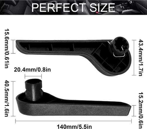 Miniatura 7 de HUSUKU Manija de Reclinación de Asiento LH Lado Izquierda del Conductor RH Lado Derecho del Pasajero Delantero Ébano para Camioneta Pickup SUV Chevy