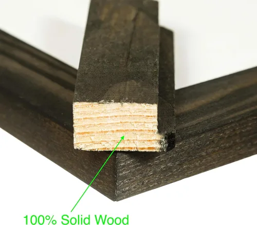 Miniatura 4 de Portarretratos tamaño póster de madera rústica Madera sólida natural ecológica ara montaje en pared con acabado rústico Gris antracita
