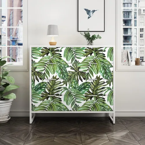 Miniatura 4 de Papel Tapiz Tropical Despegar y Pegar Papel de Contacto de Selva 17.7 pulgadas x 118.1 pulgadas Papel de Contacto de Hoja de Palma Despegar y Pegar