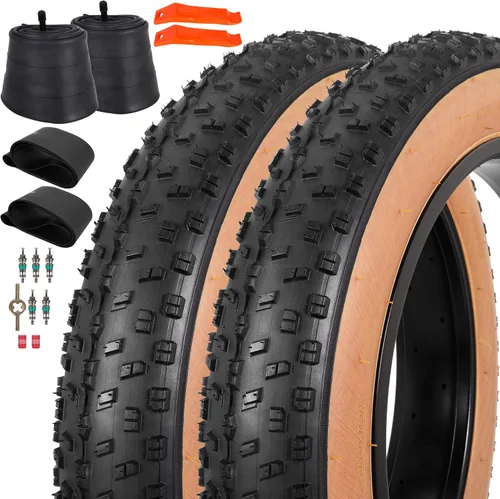 Miniatura 8 de Set of 20x4.0 Fat Tire and Tube, Puncture Resistant Folding Bike Tire Set 102-406 Compatible with E-Bike Mountain Bike MTB Bicycle All-Terrain