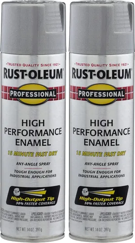 Rust-Oleum - Pintura en aerosol de esmalte profesional de alto rendimiento, 400 g, 7527838, paquete de 2, aluminio
