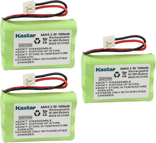 Kastar Paquete de 3 pilas AAA 3.6V EH 1000mAh Ni-MH para Motorola MD-4260/7101/7151/7161/7251//261/761/781/791/7101/7151/7161 SD4501/4502/455000